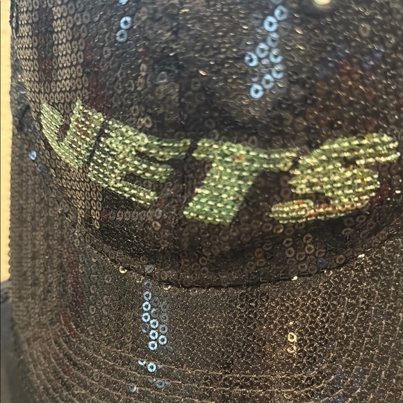 Pink Victoria’s Secret NY Jets Sequin Black Hat main image 4